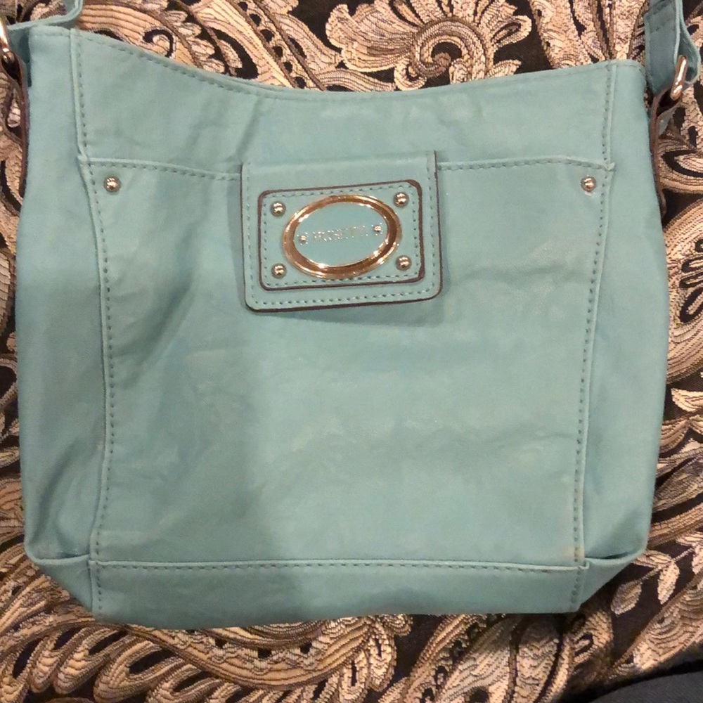 Teal hairs bag